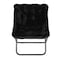 Flash Furniture Archer 28-in Oversized Faux Fur Folding Saucer Chair for Dorm, Bedroom, Black Faux Fur/Black Frame FV-FSC-027-BK-BK-GG - alternate 4